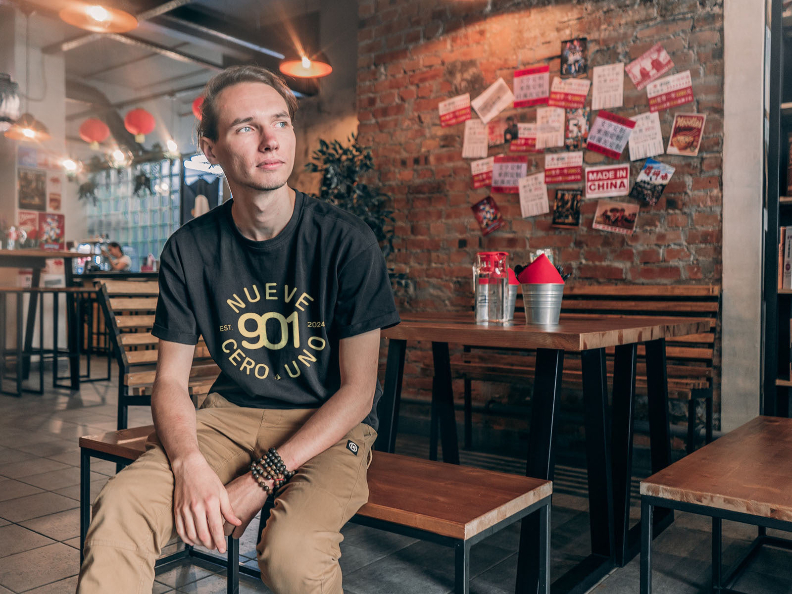 Black Shirt - Large Lux Gold